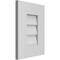 Ekena Millwork Vertical Surface Mount PVC Gable Vent: Non-Functional, w/ 3-1/2"W x 1"P Standard Frame, 12"W x 16"H GVPVE12X1601SN - alternate 3